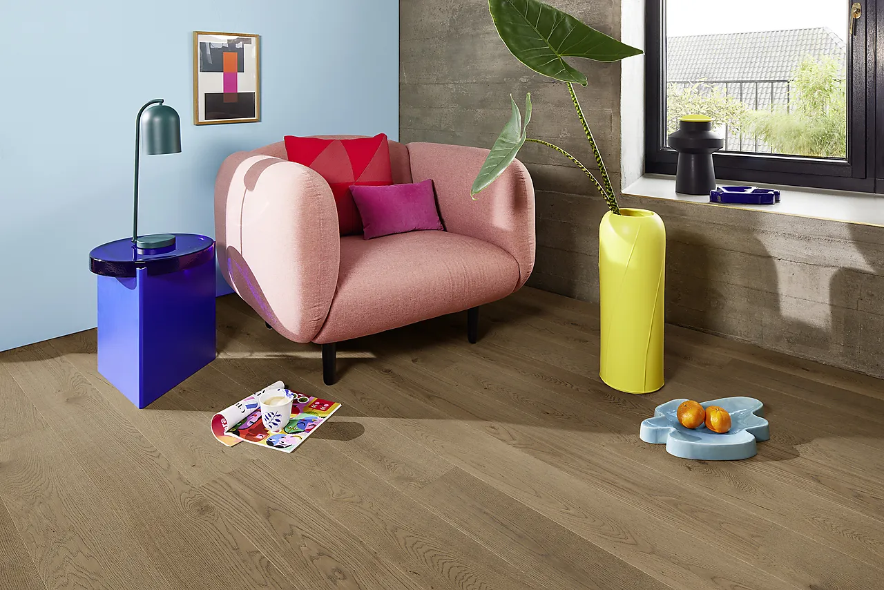 Parkett Eik Medium Grey Castle Live Matt Plus null - null - 2 - Miniatyr