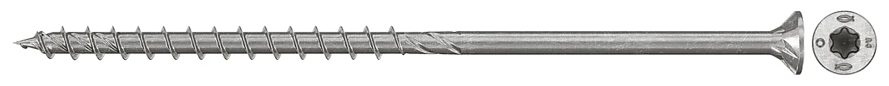 Treskrue syrefast A4 senkhode TX 6x100 mm 100 stk Treskrue syrefast A4 senkhode TX 6x100 mm 100 stk