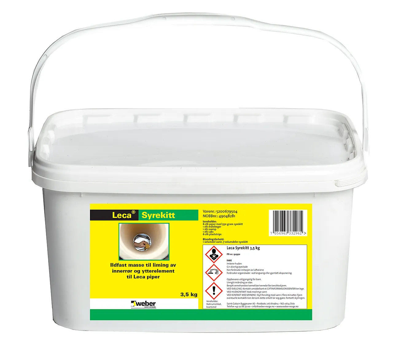 Leca syrekitt spann 3,5kg