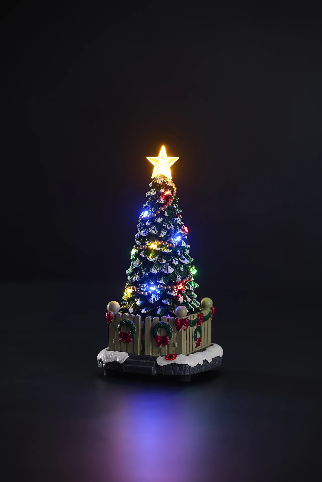 Juletre med LED-lys og musikk 11,7x11,7x22,5 cm null - null - 2 - Miniatyr