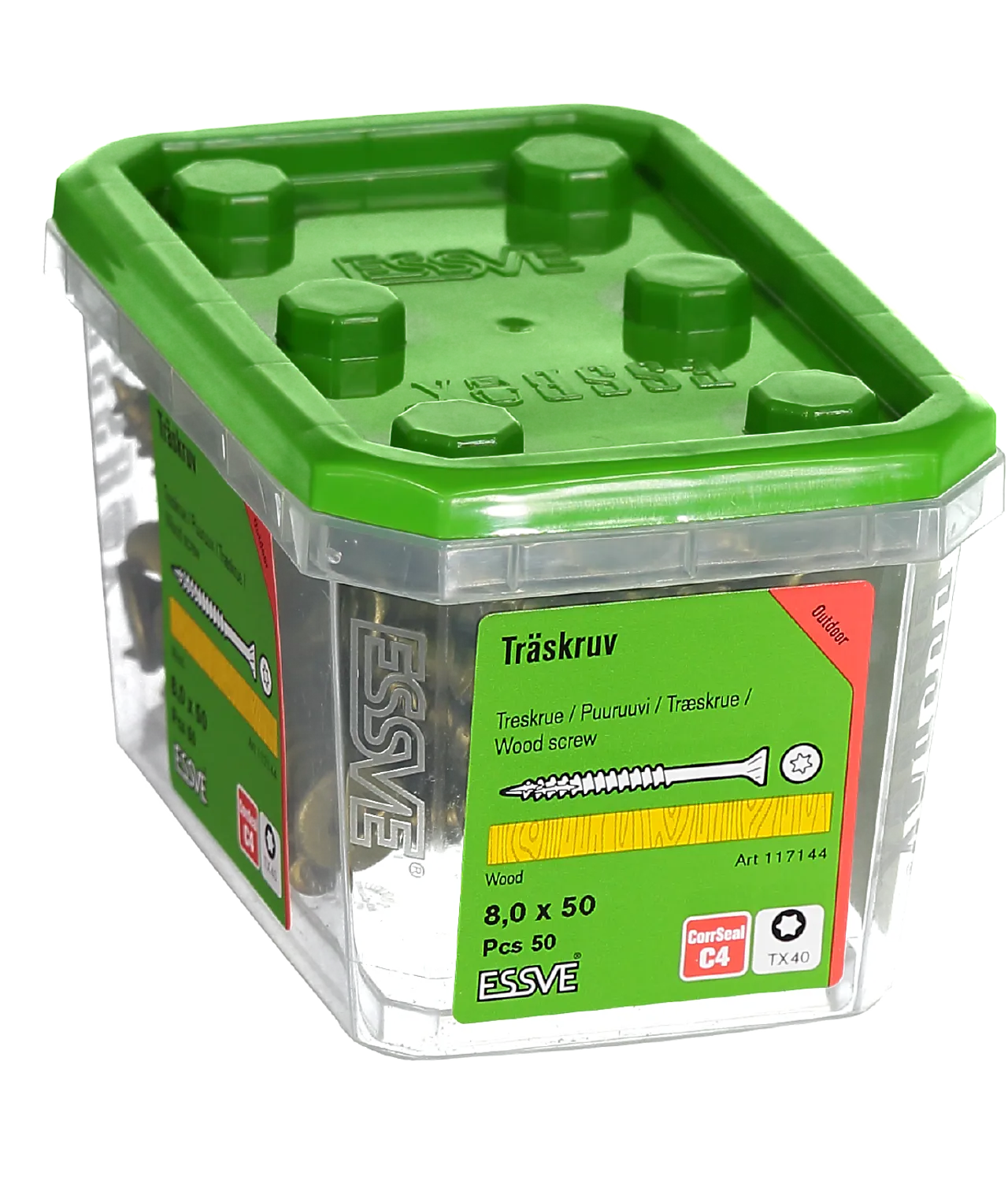 Treskrue senkhode 8x50 mm 50 stk null - 50 - 2 - Miniatyr