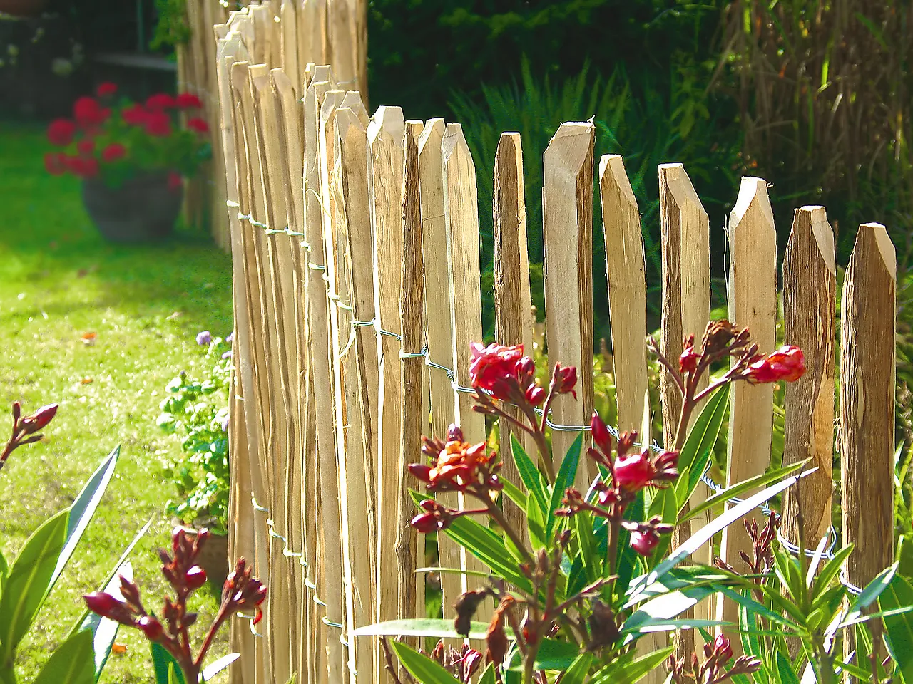 Stakittgjerde 120x100 cm hasseltre null - null - 2 - Miniatyr