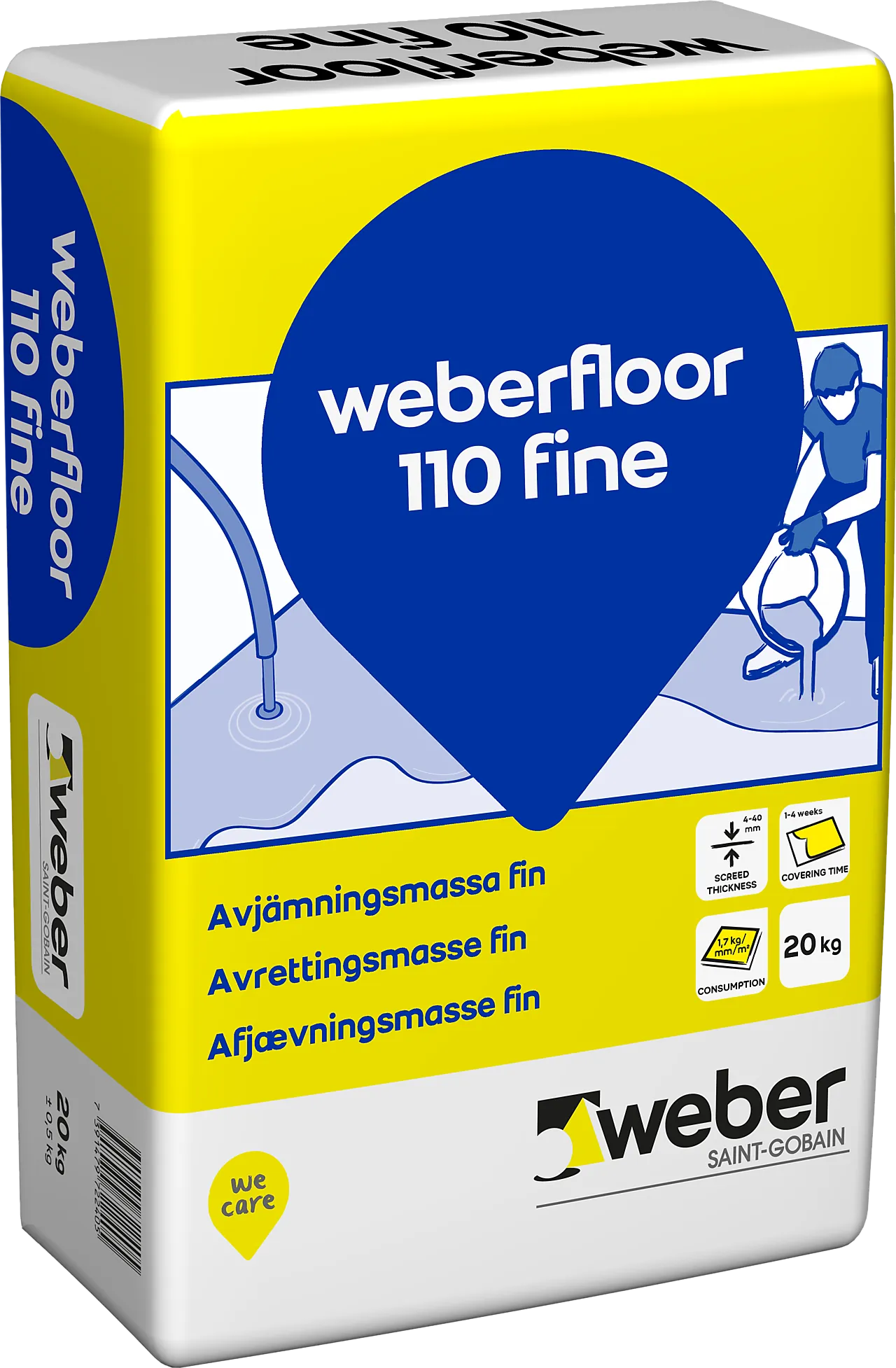 Avrettingsmasse floor 110 fine 20 kg