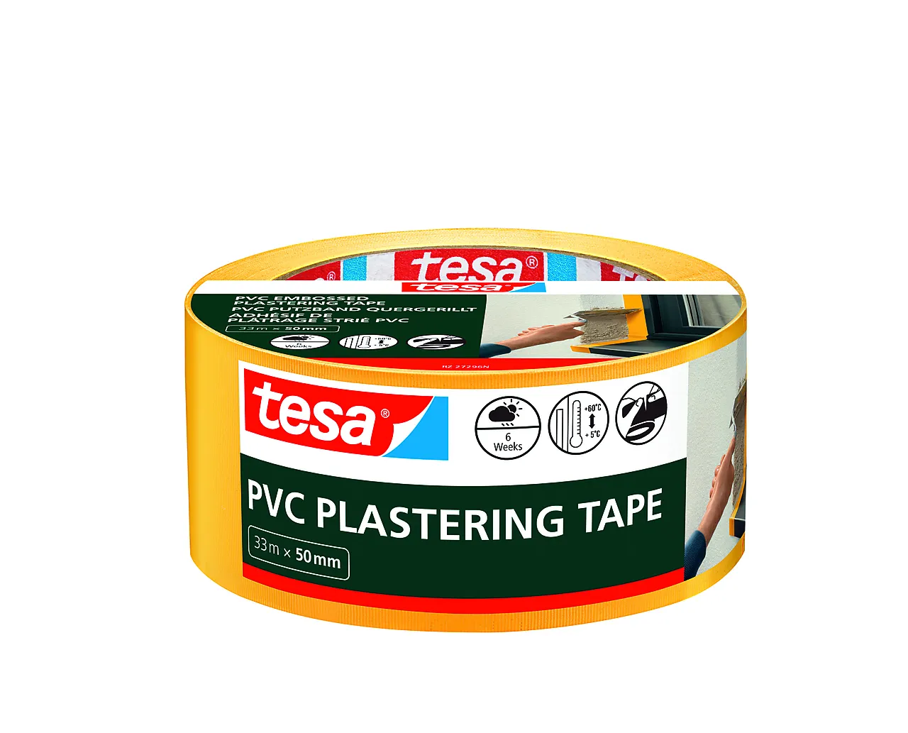 Maskeringstape robust 50 mm x 33 meter gul null - null - 3 - Miniatyr