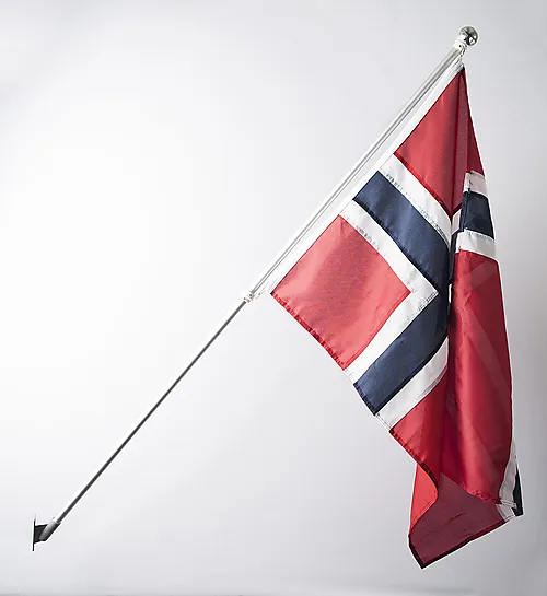 Balkongstang komplett sett m/ flagg og feste