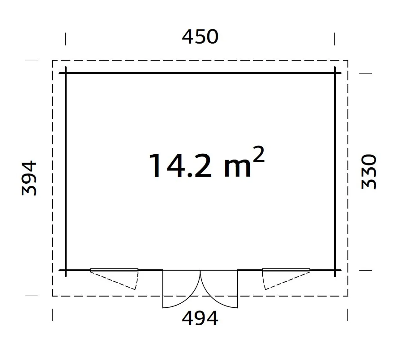 Hagestue Lisa 14,2 m2 null - null - 2 - Miniatyr