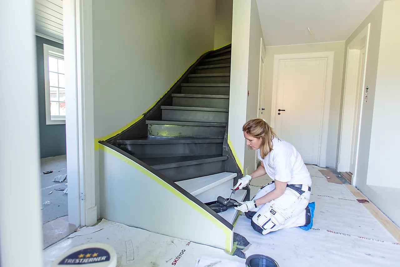 Trestjerner gulv bl hvit 3l gulvmaling blank null - null - 3 - Miniatyr