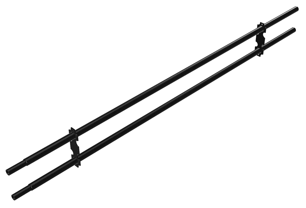 Gelender snøfanger 2-rørs 1,2 meter sort Gelender snøfanger 2-rørs 1,2 meter sort