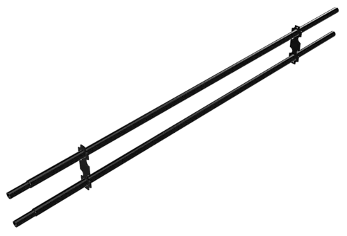 Gelender snøfanger 2-rørs 1,2 meter sort