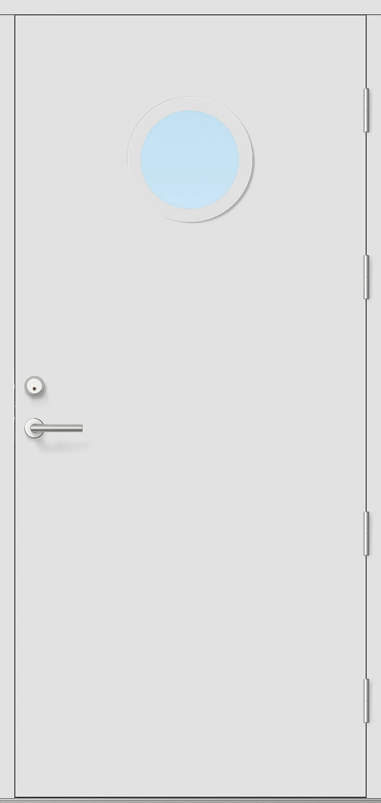 Ytterdør Fjell 10 hvit EI30/35dB høyre 90x210 cm null - 90x210 cm - 3 - Miniatyr