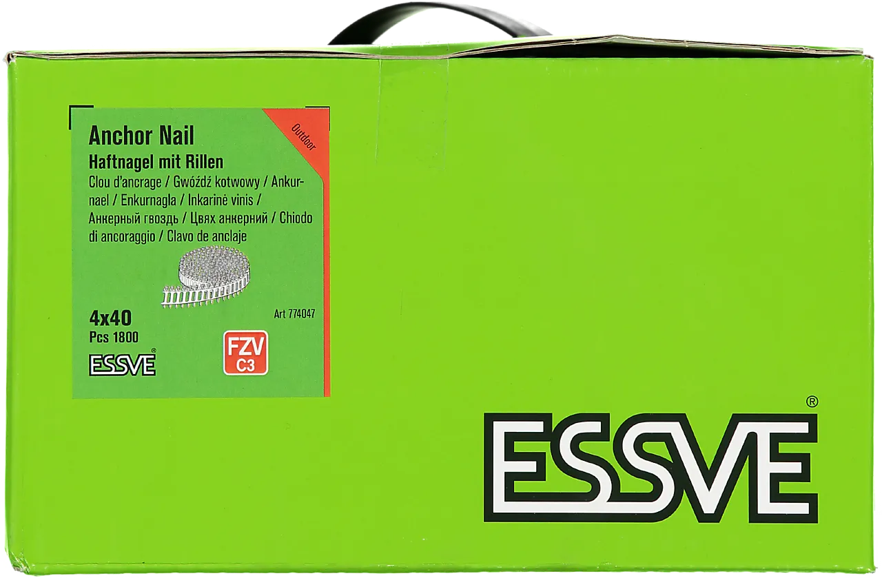 Beslagspiker 15gr 4x40 fzv -1800 15 grader coil plastbåndet blankfor Beslagspiker 15gr 4x40 fzv -1800 15 grader coil plastbåndet blankfor