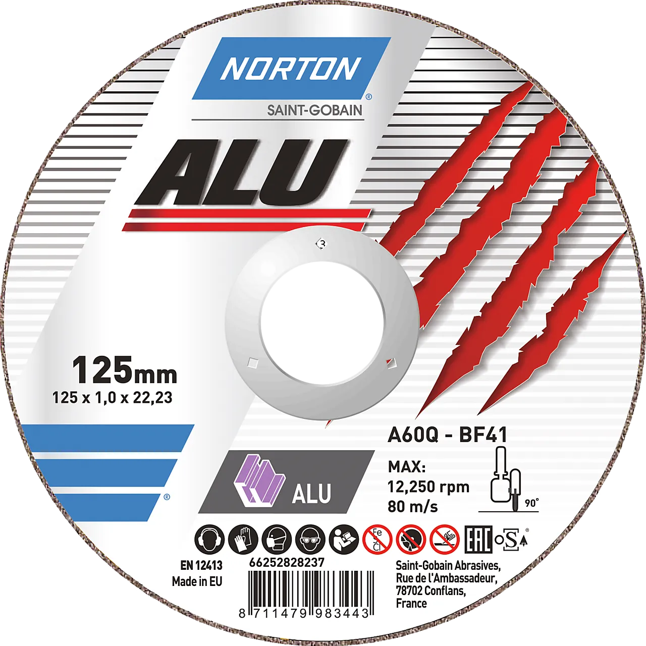 Kappeskive alu 230x1,9x22,2 na 46 q norton alu