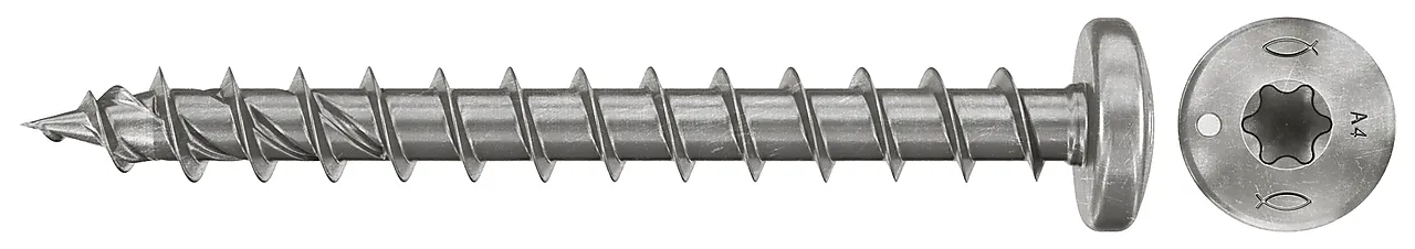 Treskrue syrefast A4 panhode TX 5x30 mm 200 stk Treskrue syrefast A4 panhode TX 5x30 mm 200 stk