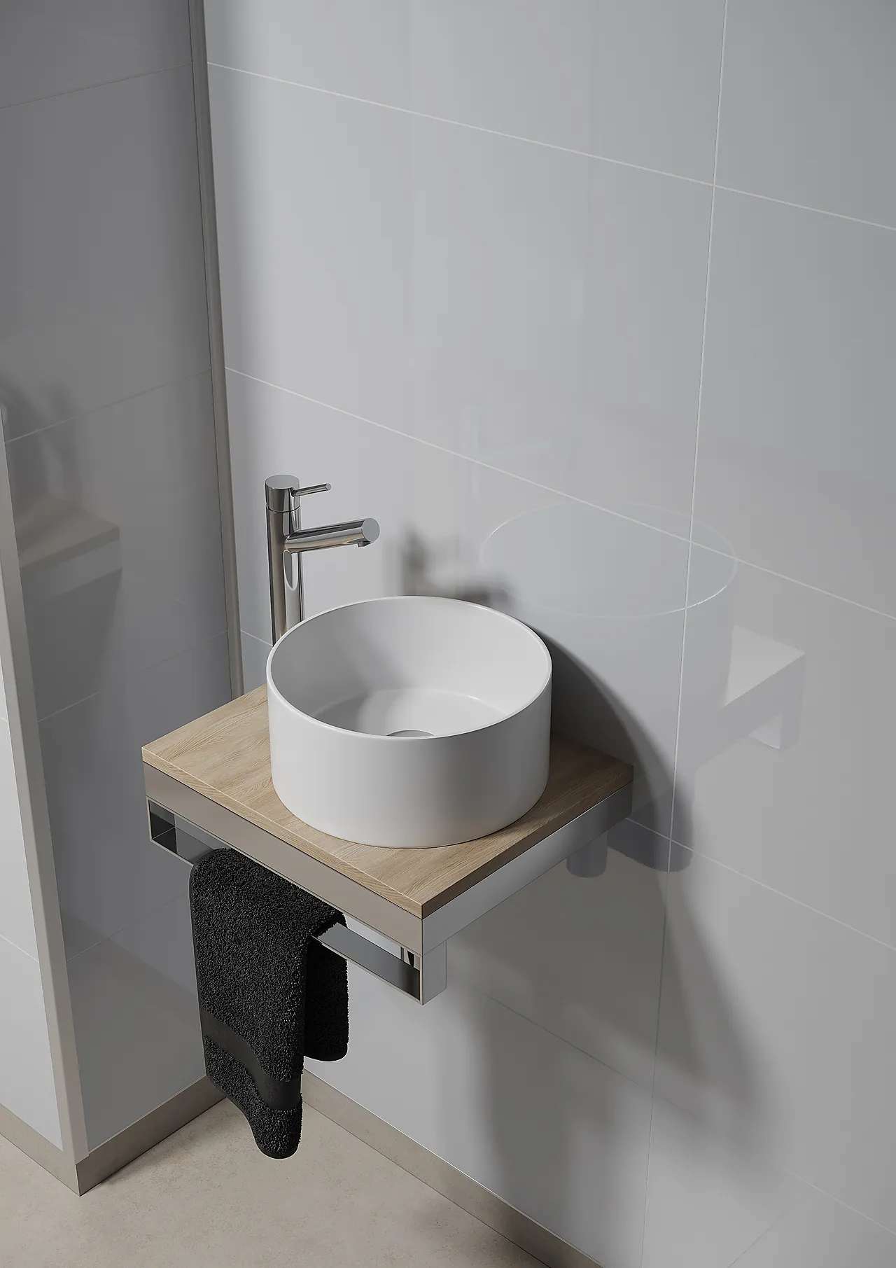 Athen White baderomspanel 60x40 cm