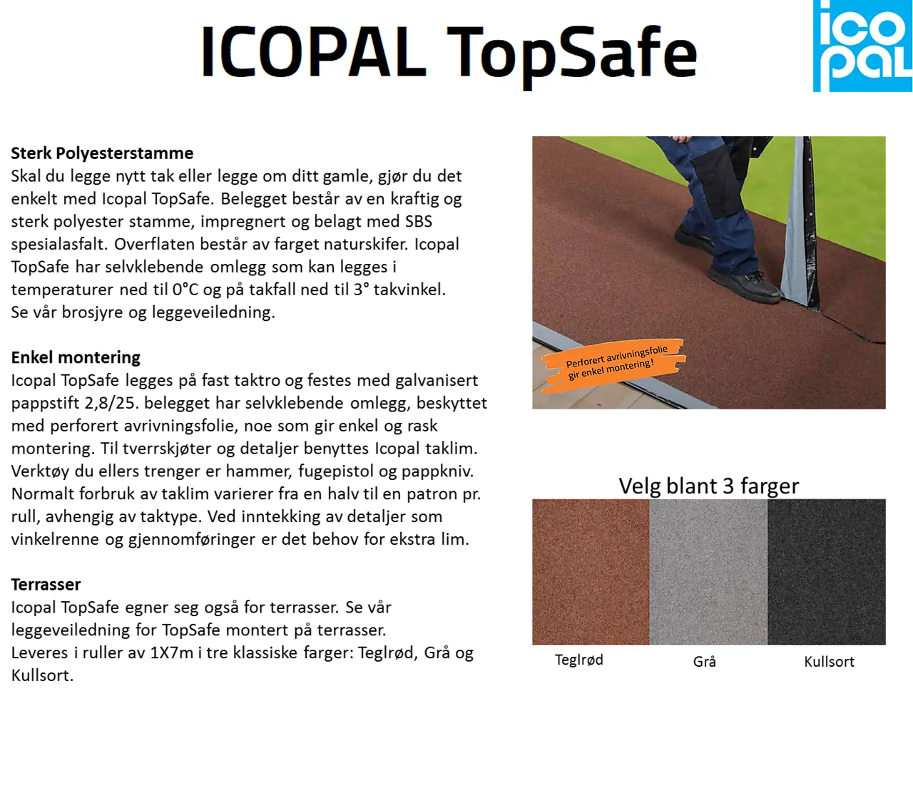 Overlag Topsafe 1 x 7 meter kullsort null - null - 3 - Miniatyr