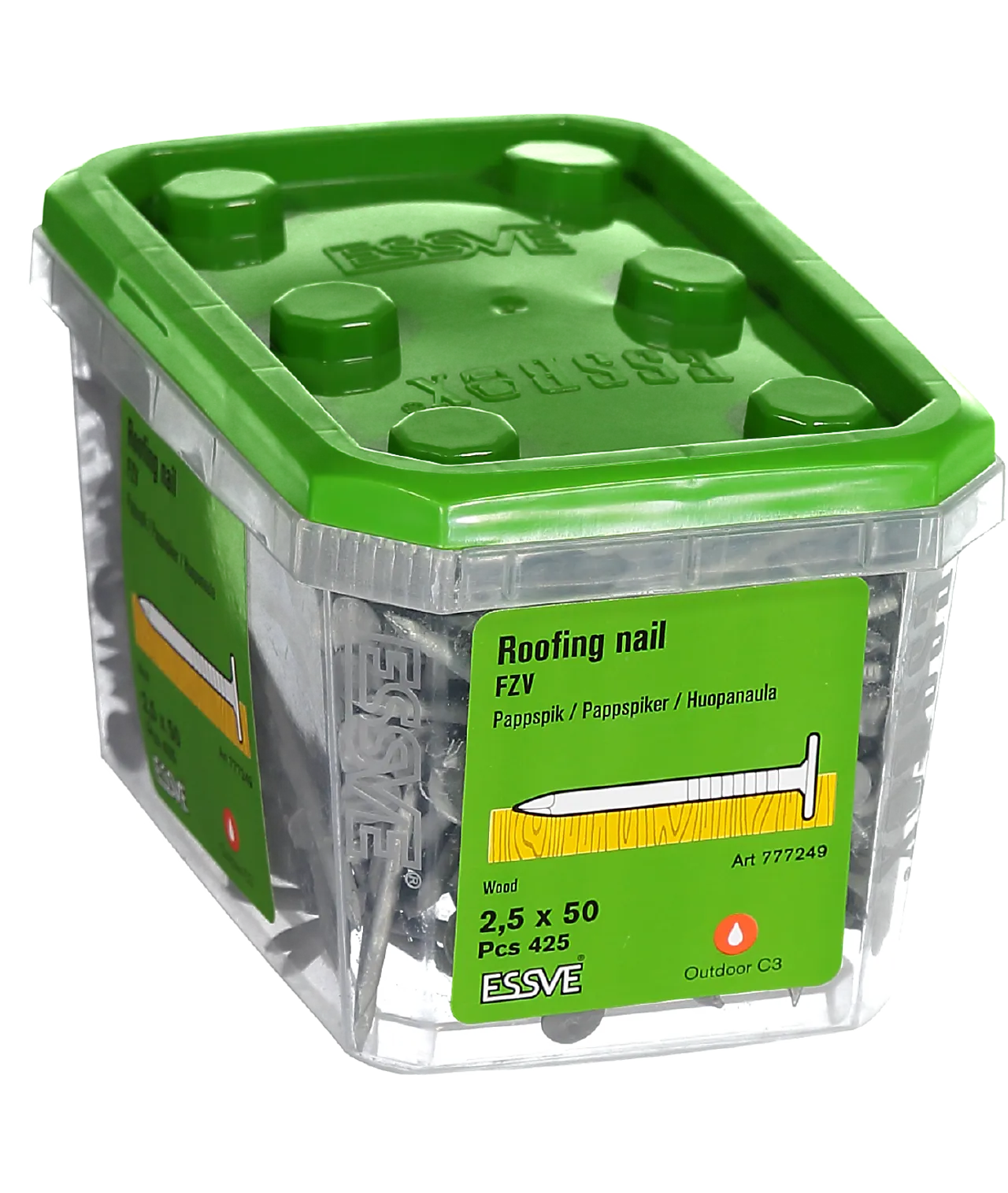 Pappspiker 2,5x50 fzv -425 varmforsinket stål null - 50 - 2 - Miniatyr