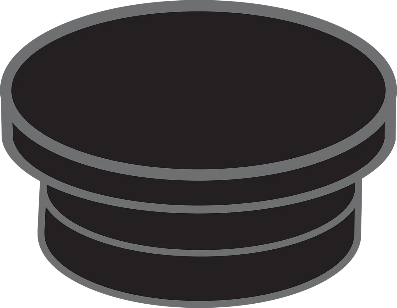 Plastplugg sort 14mm blister 16 stk i pk