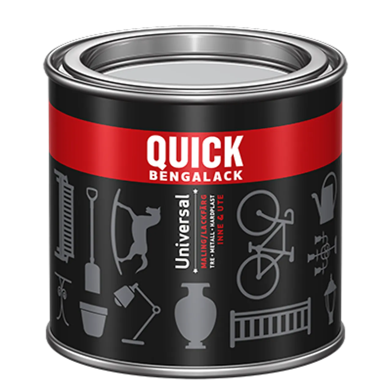 Bengalack universal hvit blank 0,25 liter null - null - 2 - Miniatyr