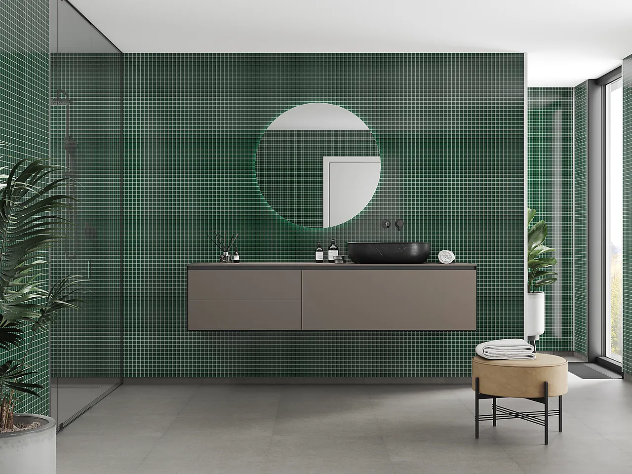 Fibo baderomsplate Bottle Green ruter 10x620x2400mm null - null - 2 - Miniatyr