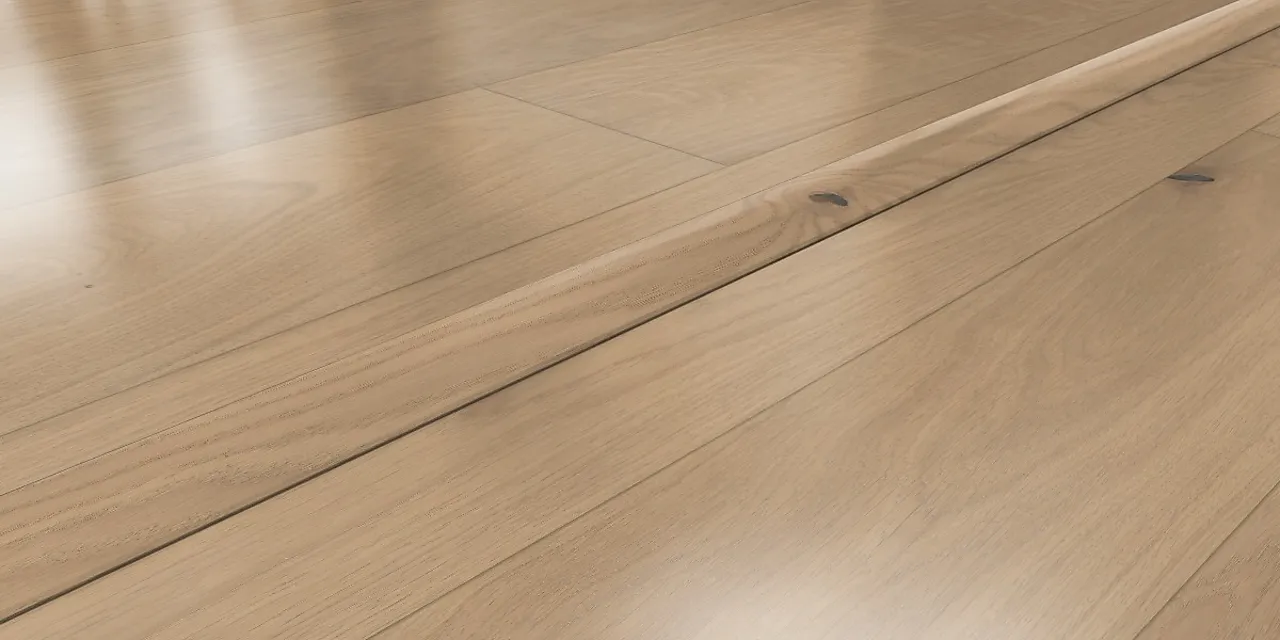 Kahrs 15mm Massiv T-list Eik Noveau White/Frost Kahrs 15mm Massiv T-list Eik Noveau White/Frost