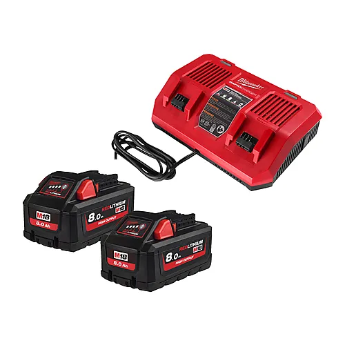 Batteri og ladesett m18 hnrgo4-802 milwaukee