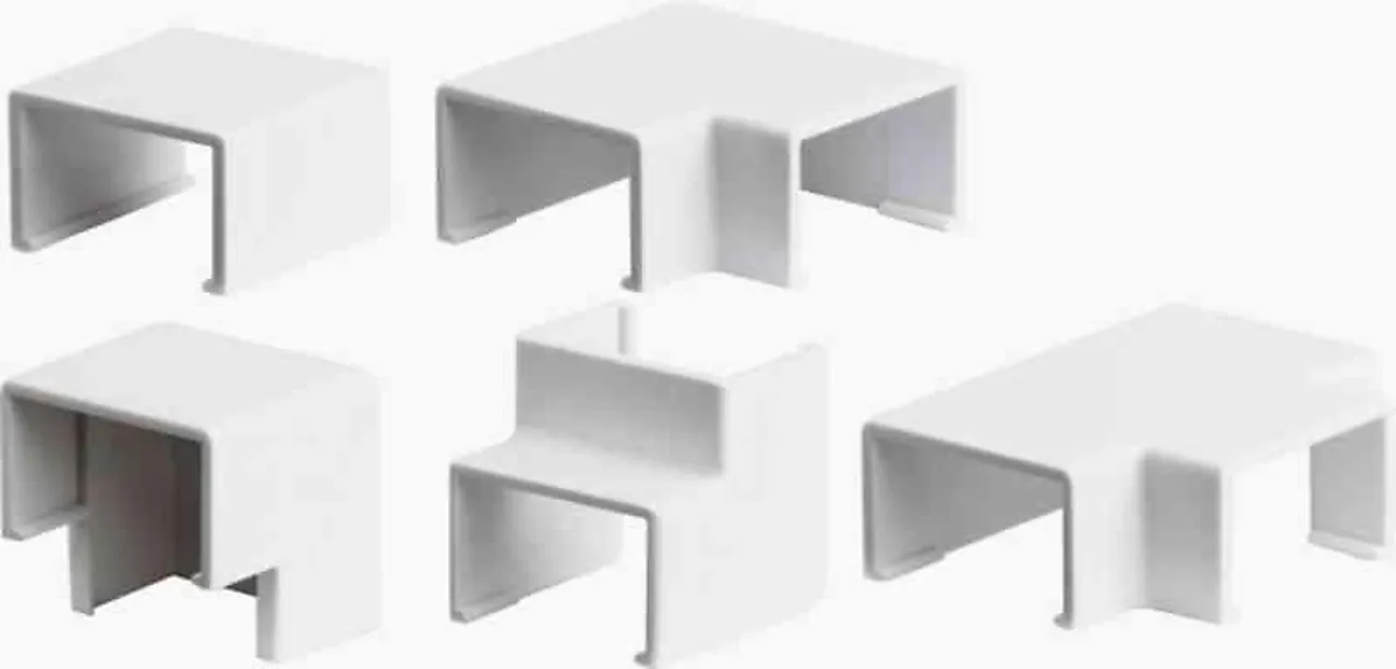 Skjøt/hjørner 12x7mm hvit plasfix Skjøt/hjørner 12x7mm hvit plasfix