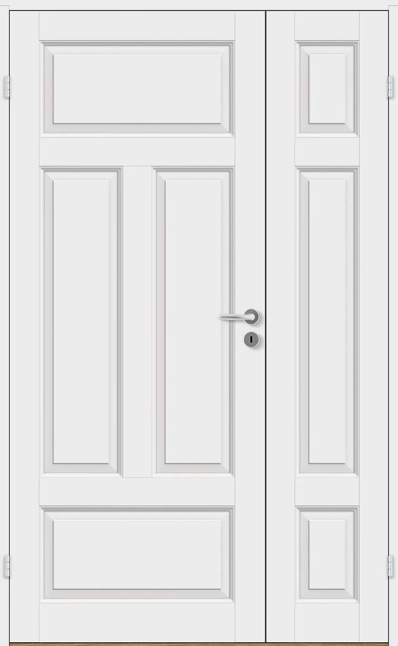 Sidefelt innerdør Thomas hvit 40x210 cm