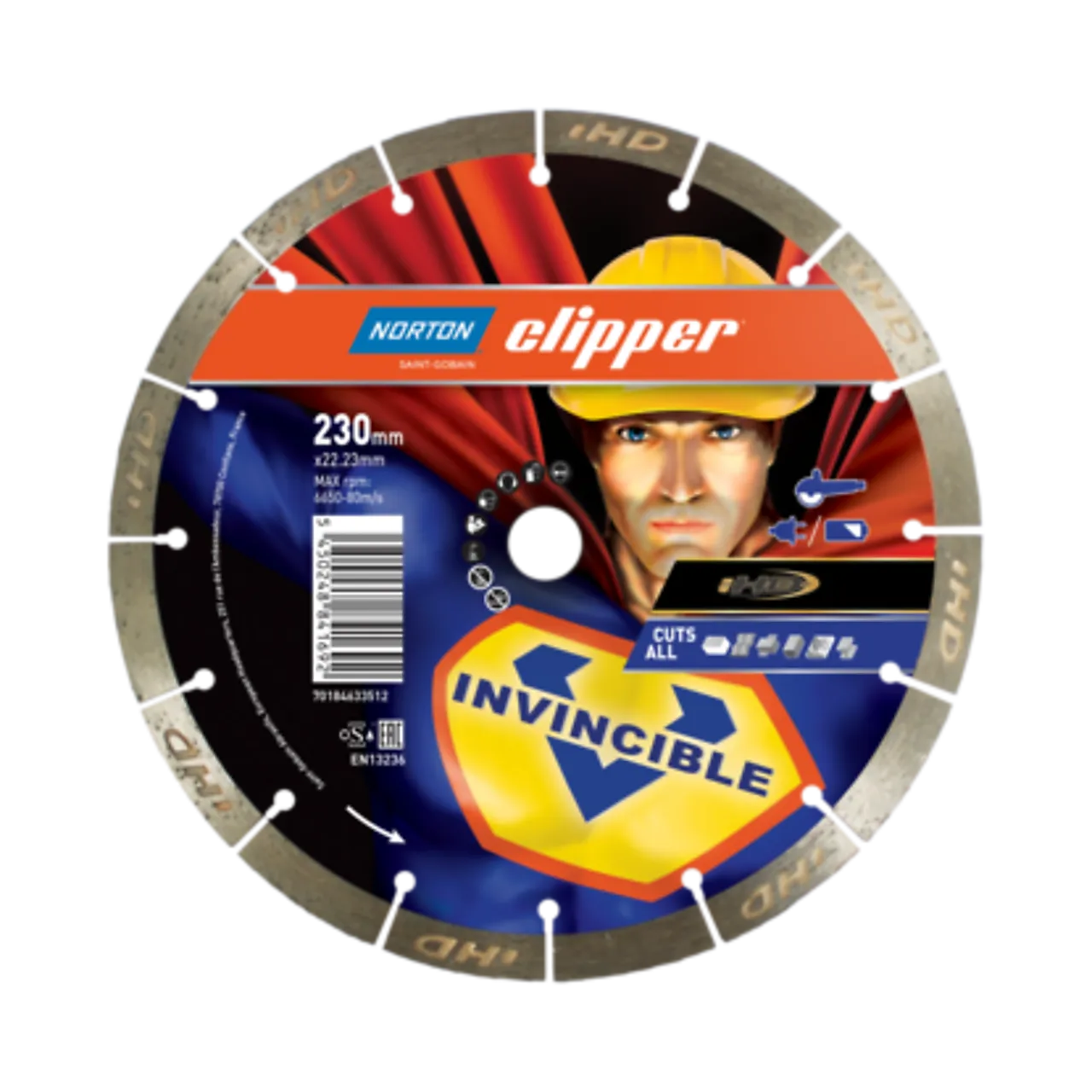Norton Clipper Invincible diamantblad 230x22,23 mm