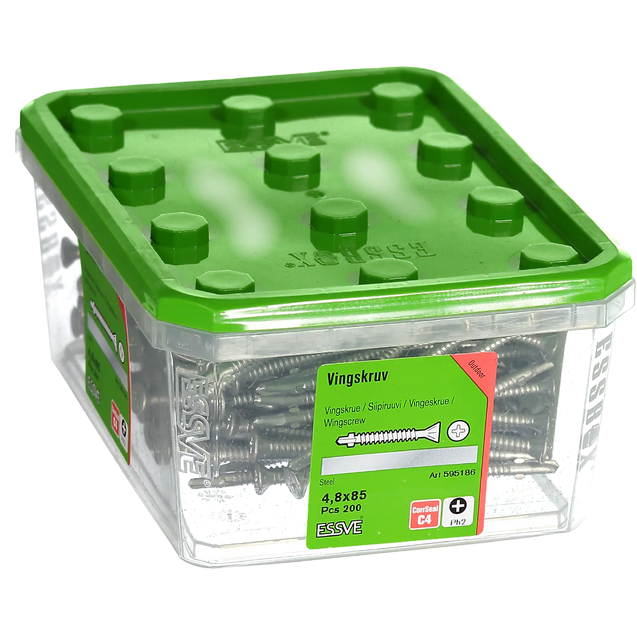 Vingeskrue borspiss Ph 4,8x85 mm 200 stk null - null - 2 - Miniatyr