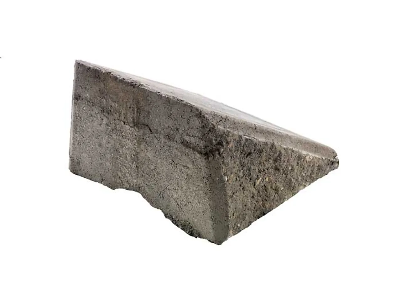 Støttemur mini exclusive skrå avslutning gråmelert 25x34x17 cm