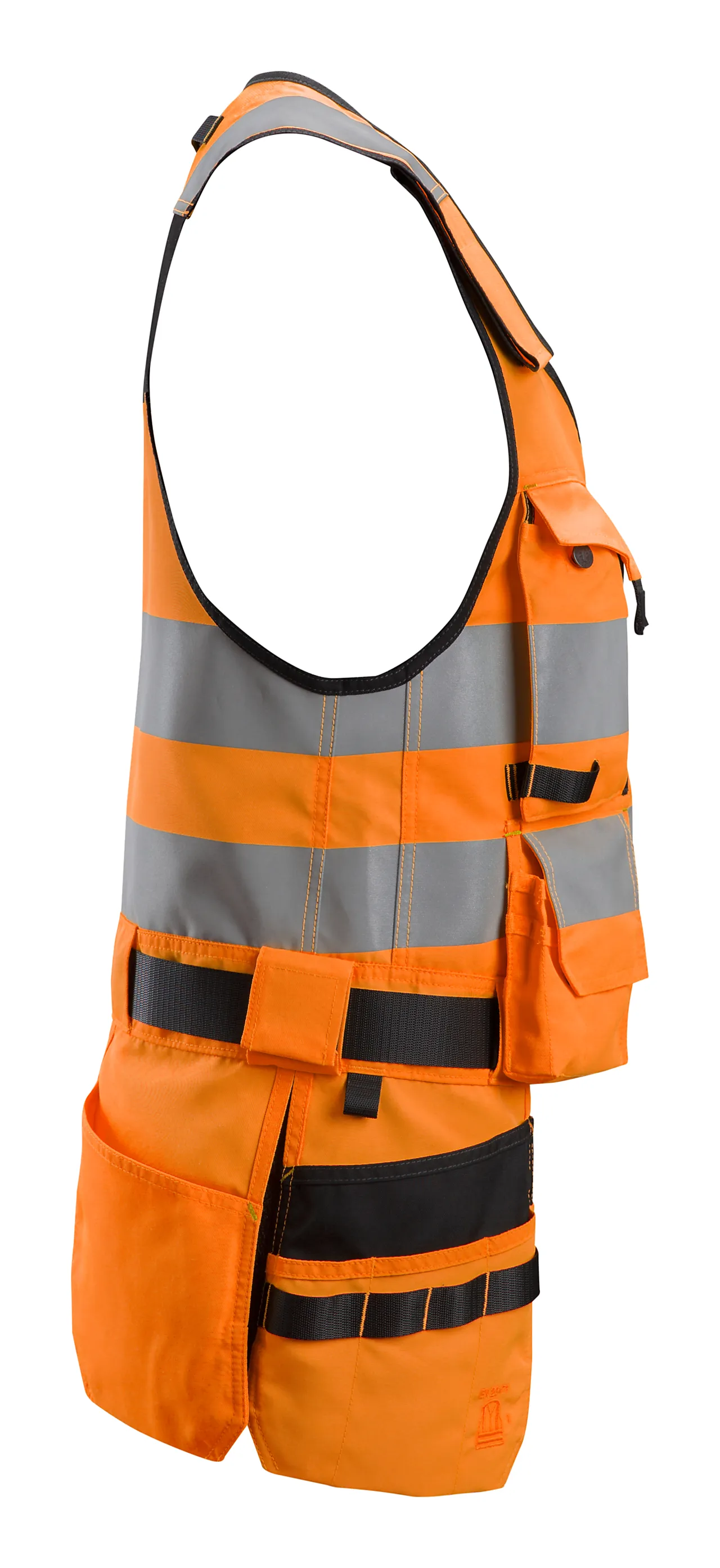 Håndverksvest 4230 AllroundWork kl.1 HiVis oransje/sort XL null - XL - 2 - Miniatyr