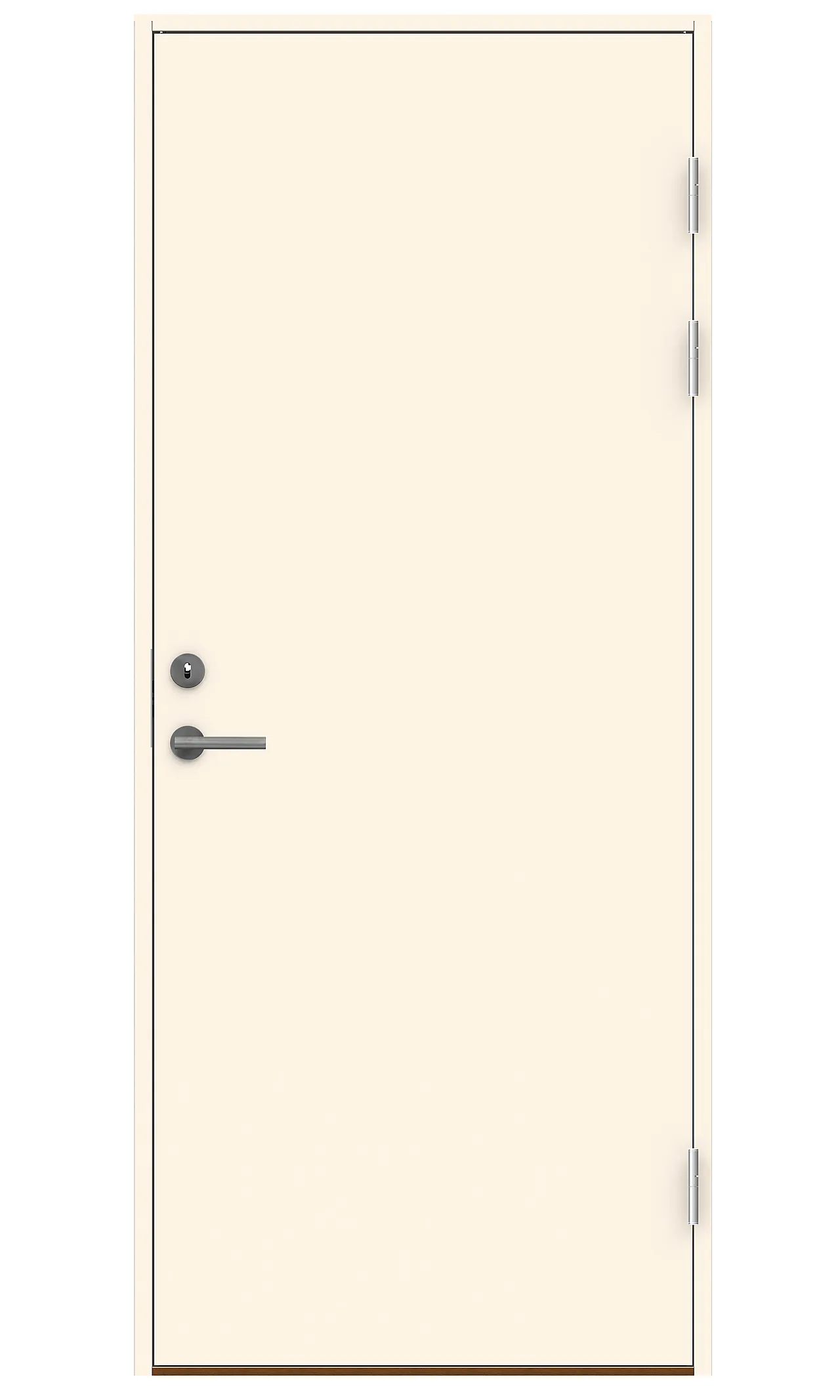 Dørsett 90x210 cm venstrehengslet hvit