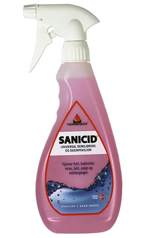 Desinfeksjon bad 0,5l sanicidsps ferdigblandet til bad & dusj spray