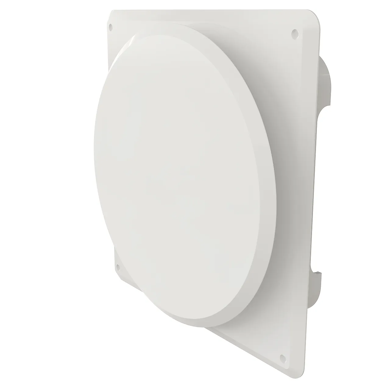 Tallerkenventil Hvit Plast 4-kant karm/ramme 4X4 Tallerkenventil Hvit Plast 4-kant karm/ramme 4X4