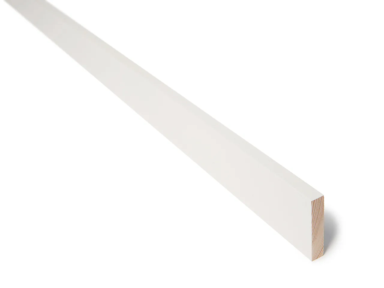 Glattkantlist furu spile hvit bomull S0502-Y 12x58 mm