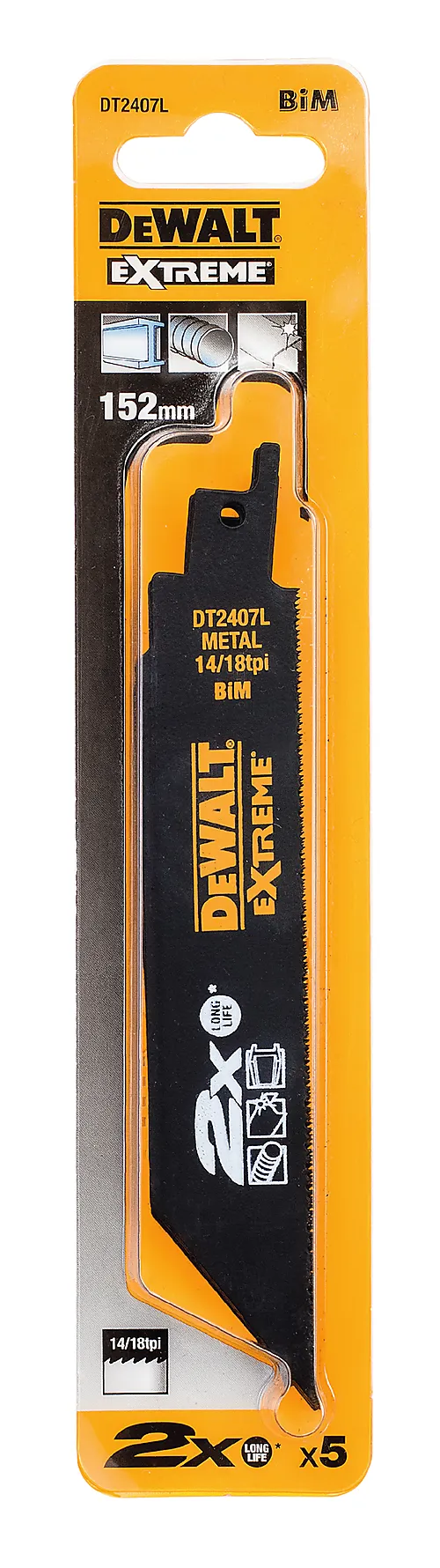 Bajonettsagblad Extreme 14/18 tenner 152 mm 5 stk