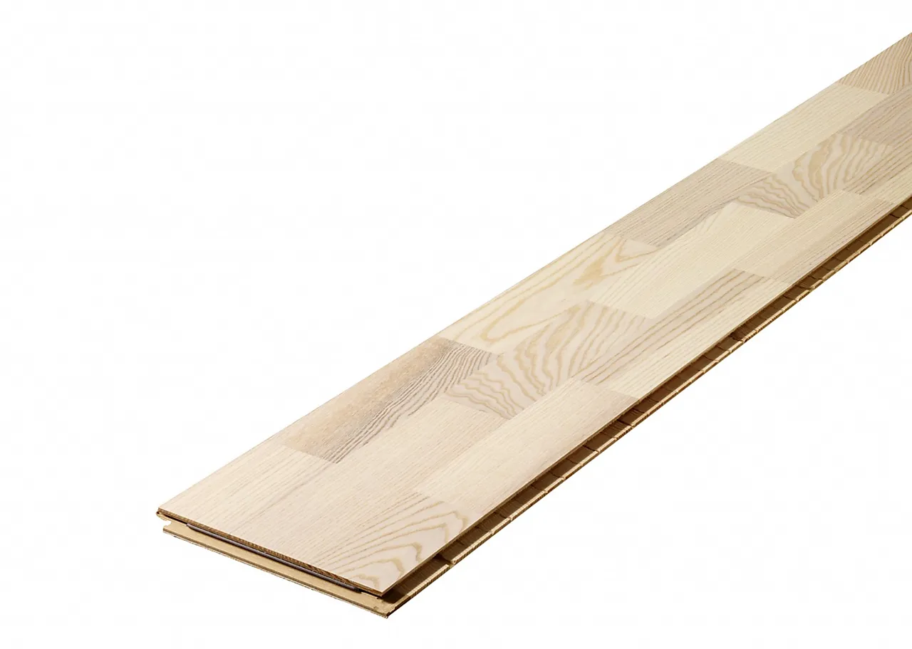 Parkett 3-stav ask hvit matt lakkert null - null - 3 - Miniatyr