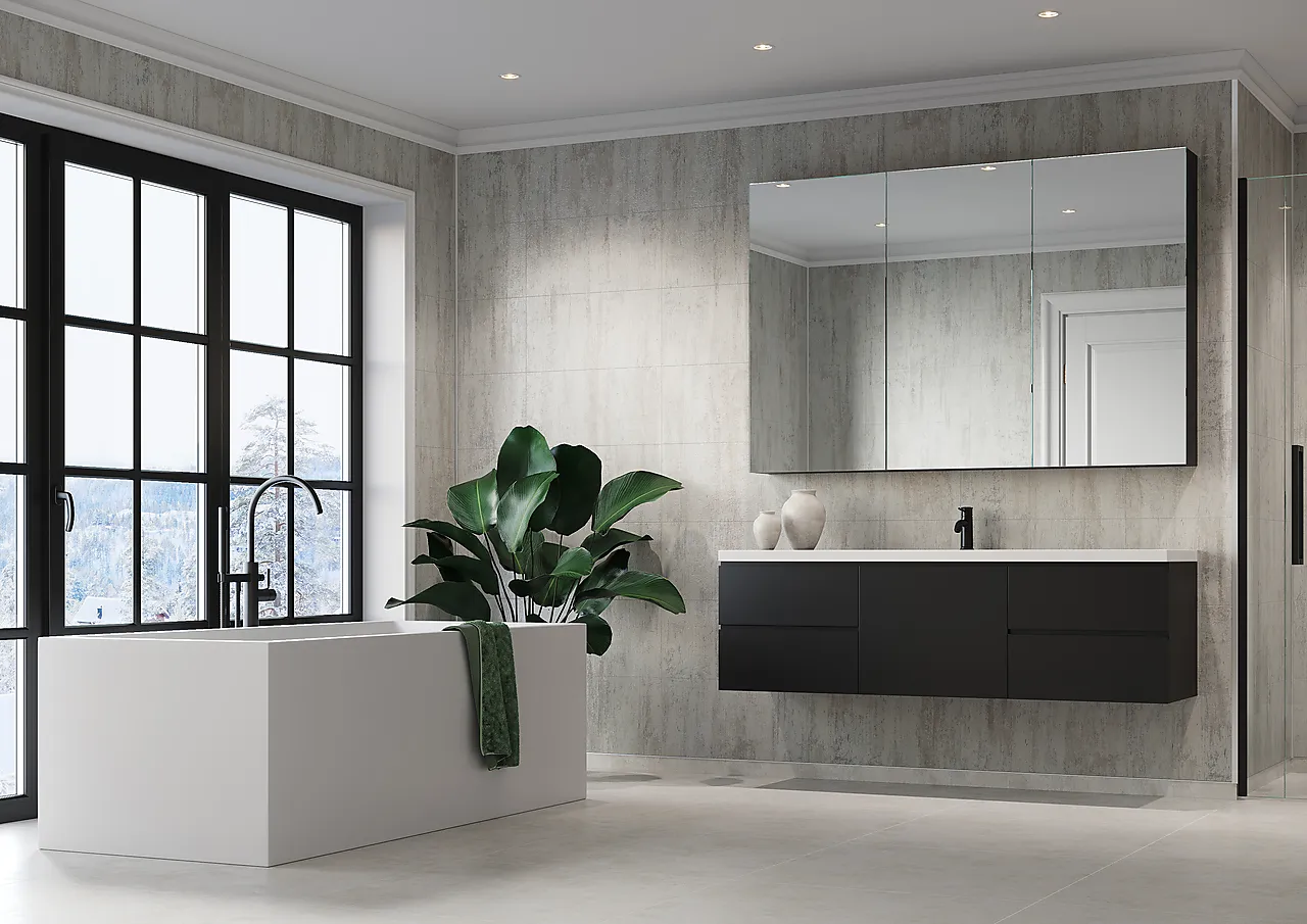 Baderomsplate  shabby chic 11x620x2400 mm null - null - 2 - Miniatyr