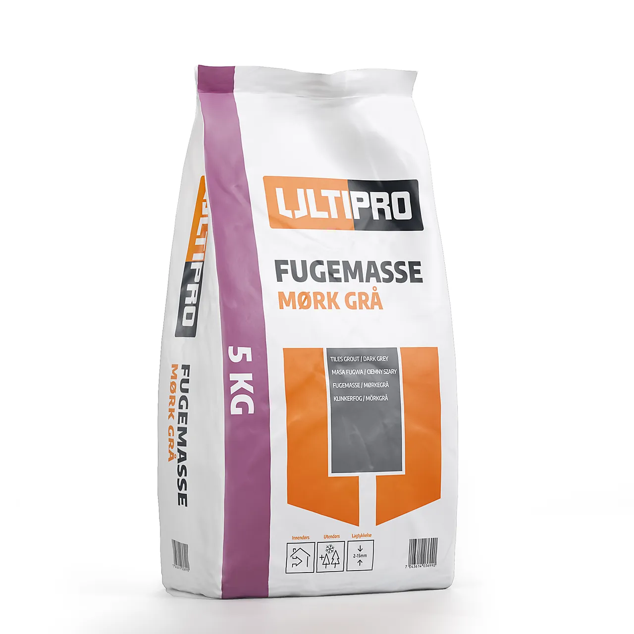 Fugemasse mørkgrå sekk 5 kg null - null - 2 - Miniatyr