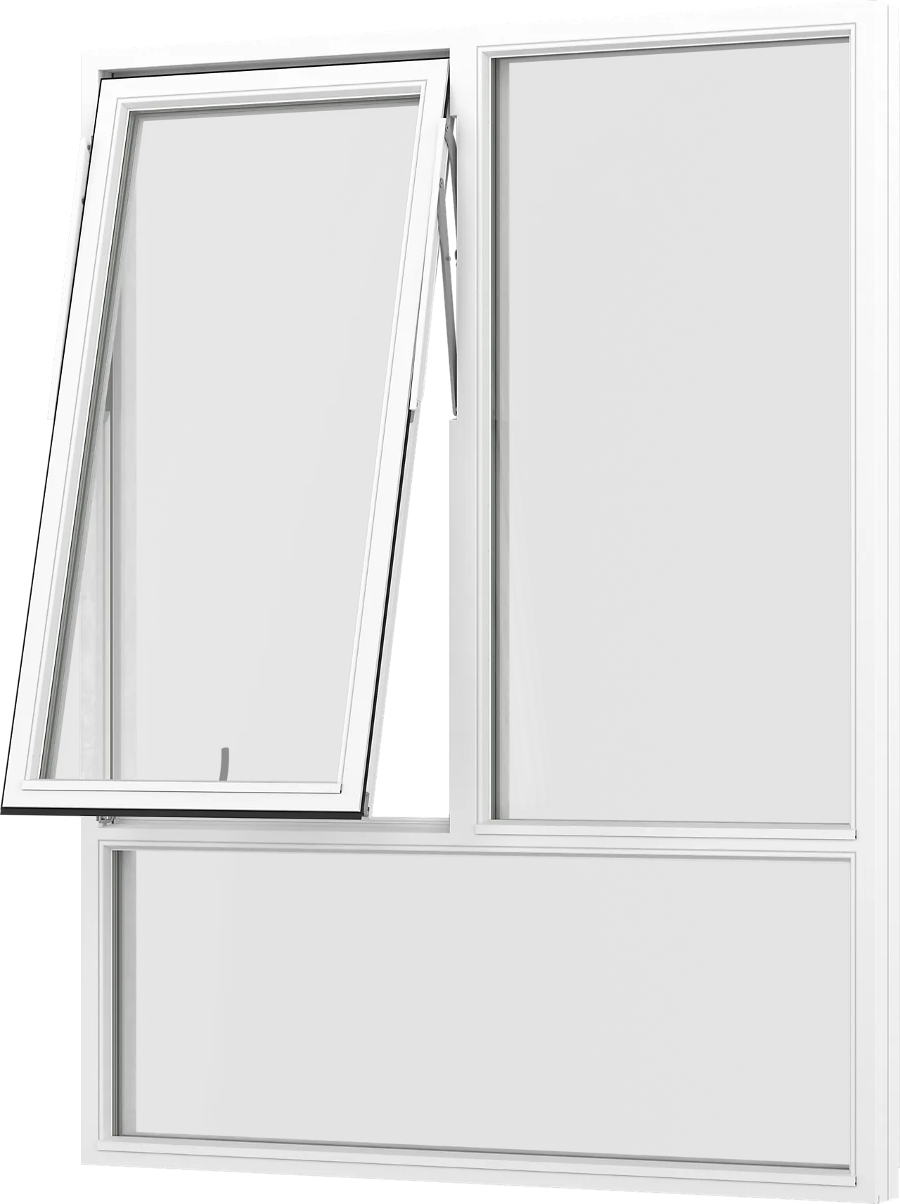 Vindu fk 96 (1,2) 9x12 fastkarm tre hvit null - 90x120 - 2 - Miniatyr