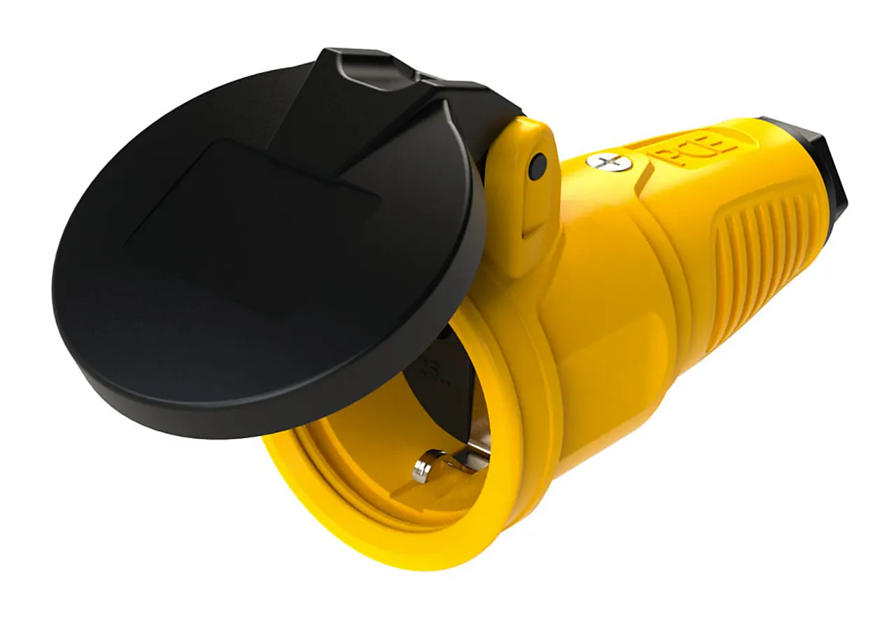 Skjøtekontakt gummi gul