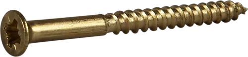 Treskrue inv sh 3,45x38messing -10 senkhode for bruk innendørs