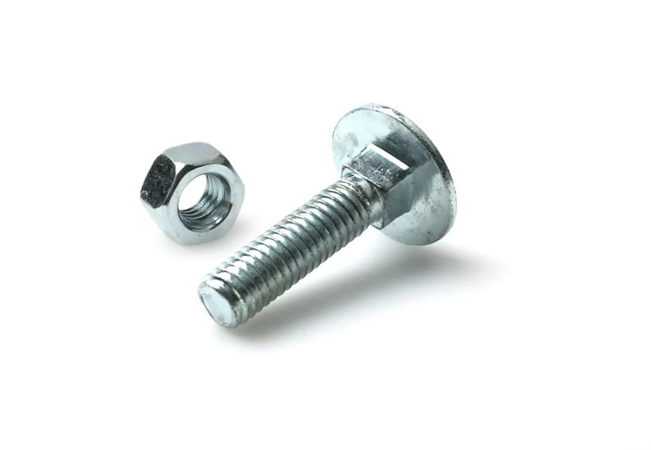 Låseskrue m/mut elf m8x35 a100 din603/din555 4.6 ann