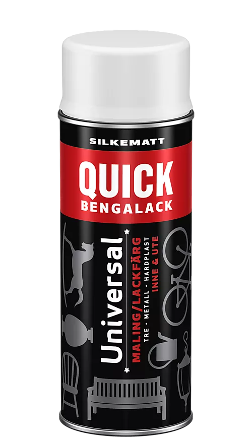 Bengalack spray klassisk hvit silkematt 400 ml