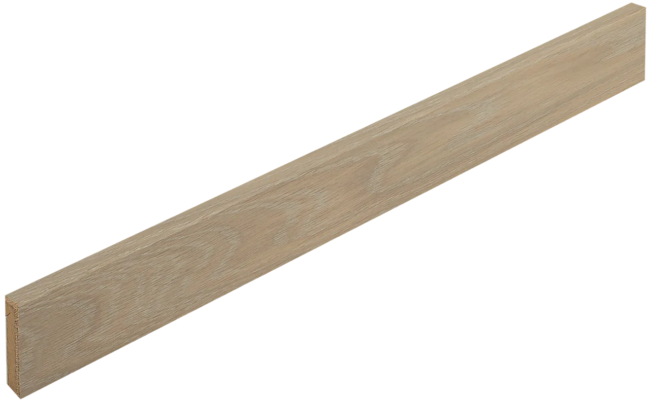 Gulvlist parkett Eik Pale White lakk 14x55x2180mm Gulvlist parkett Eik Pale White lakk 14x55x2180mm