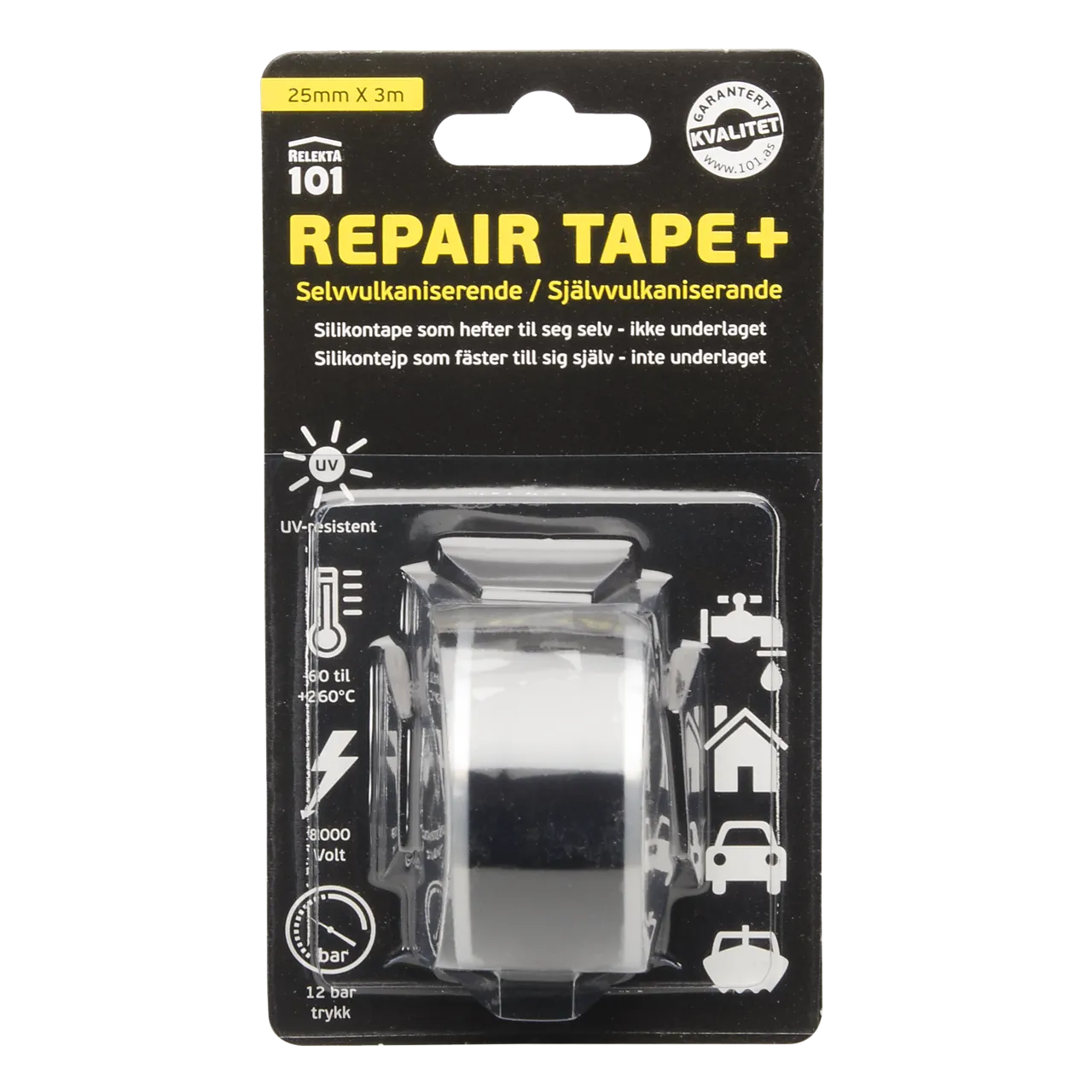 Vulktape 101 Repair Tape+ Svart Vulktape 101 Repair Tape+ Svart