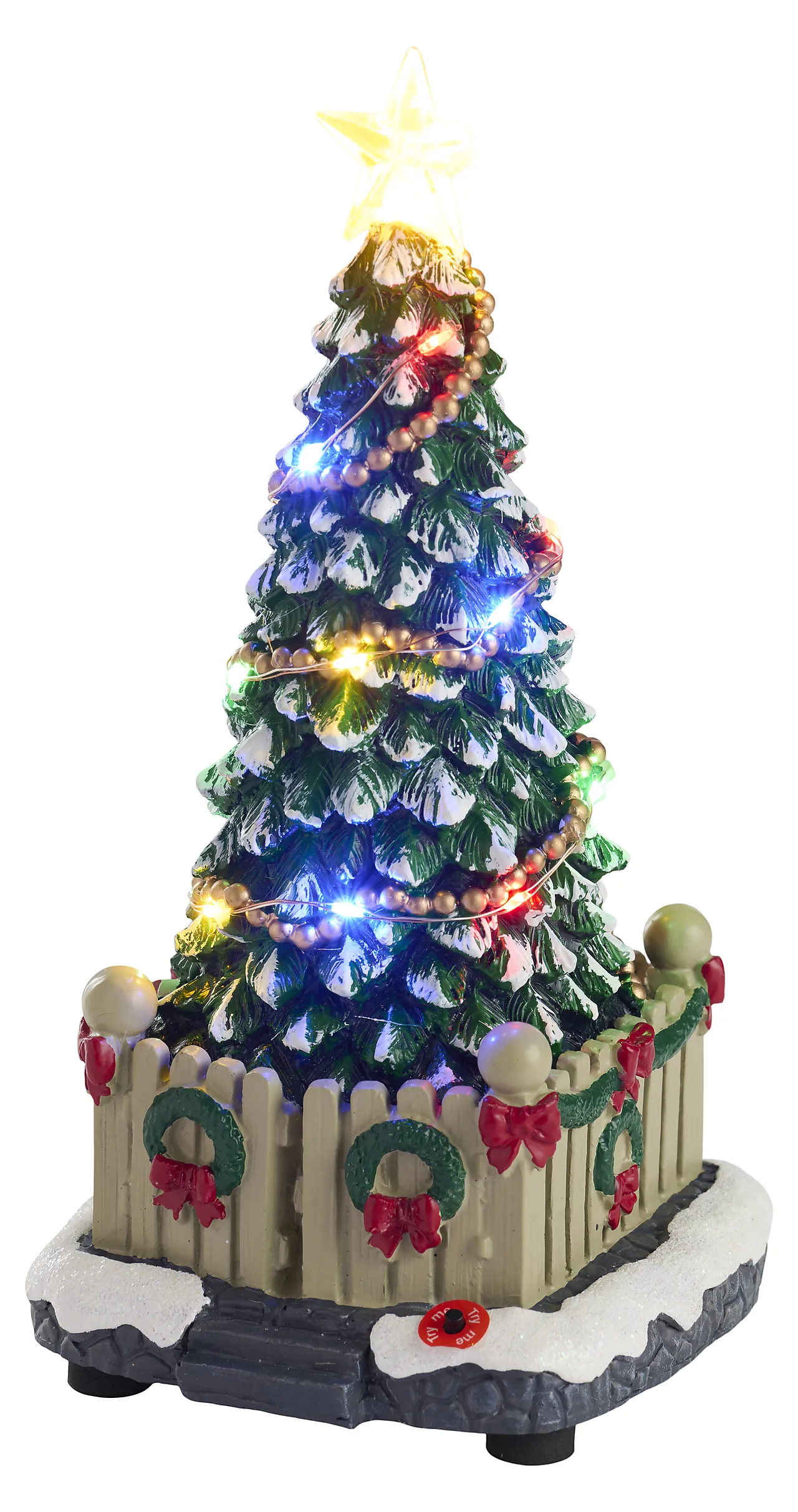 Juletre med LED-lys og musikk 11,7x11,7x22,5 cm Juletre med LED-lys og musikk 11,7x11,7x22,5 cm