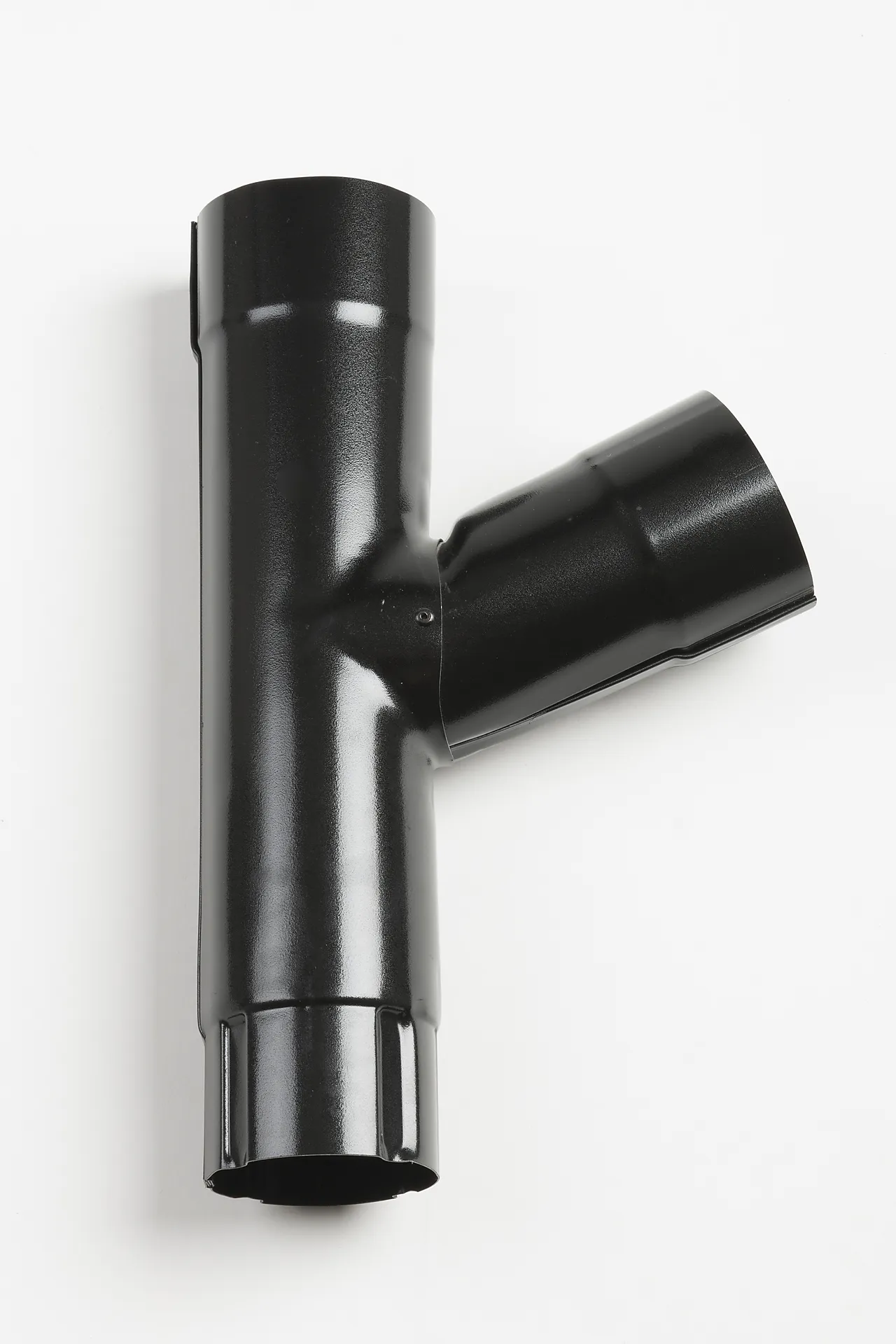 Grenrør stål Ø75/75 mm sort