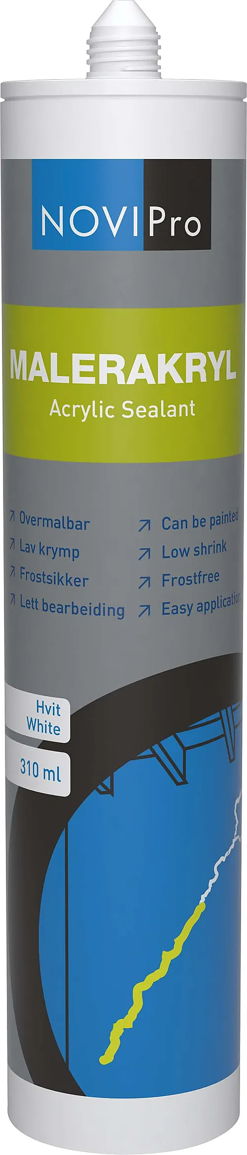 Malerakryl 310ml hvit