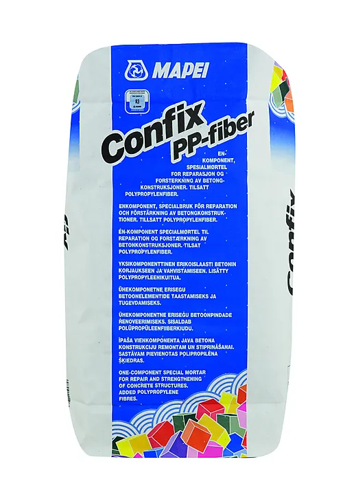 Mørtel reparasjon confix polypropylenfiber 25 kg